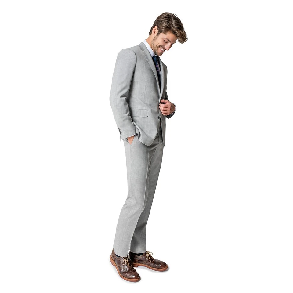 Paul Betenly Slim Fit Two Button Notch Light Grey Suit - Image 1 of 1