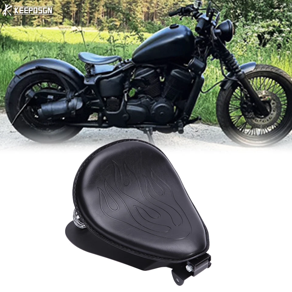 Одиночное сиденье водителя для Honda Shadow VLX 600 VT600C Bobber полиуретановое с пружинным основанием - Изображение 1 из 4
