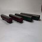 Collection Of Four Triang Carriages Two Maroon And Two Green Ok Condition Lot J