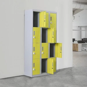 12-Door Locker for Office Gym Shed School Home Storage - Combination Lock - Picture 1 of 7