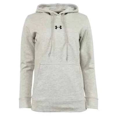 UNDER ARMOUR 女式 L 码大号灰色 UA 竞争对手柔软连帽衫运动衫全新带标签 — 第 1/3 张图片