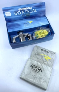 NOS Shimano 105 SPD-R PD-5500 Silver Alloy Clipless Pedals & Cleats! NEW IN BOX - Picture 1 of 13