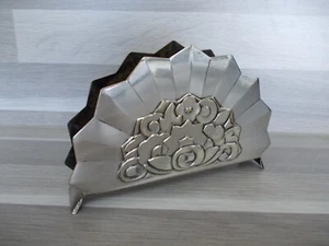ART DECO Serviettenhalter-Serviettenständer-QUIST-versilbert - Bild 1 von 4