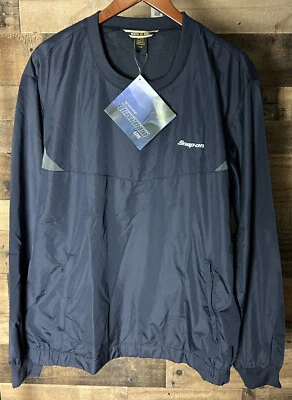 Pullover clásico North End cortavientos a presión para hombre talla grande azul marino/gris acero Foto 1 de 4