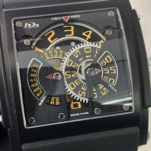 HD3 THREE MINDS 44mm TITANIUM PVD BLACK RUBBER ORANGE NUMBERS LIMITED TO 33 MADE - Picture 1 of 10