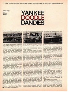 1967 RANDALL RAMBLER, GRANT REBEL SST, ROGUE RUNNER ~ ORIGINAL 3-PG ARTICLE / AD - Picture 1 of 1