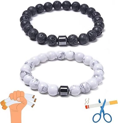 Smoking Cessation Bracelet Magnet Anti Smoke Bracelet Anti Anxiety Bracelet - Image 1 of 4