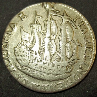 Certificate of Authenticity Silver 1766 Colonial New York Ship Shilling Zeeland - Image 1 of 4