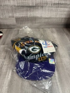 Vintage Logo Athletic Green Bay Packers snapback hat Super Bowl XXXI NOLA - Picture 1 of 8