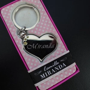 Llavero Personalizado Miranda Heavy Metal Corazón Brillo Elegante Nombre Regalo - Imagen 1 de 3