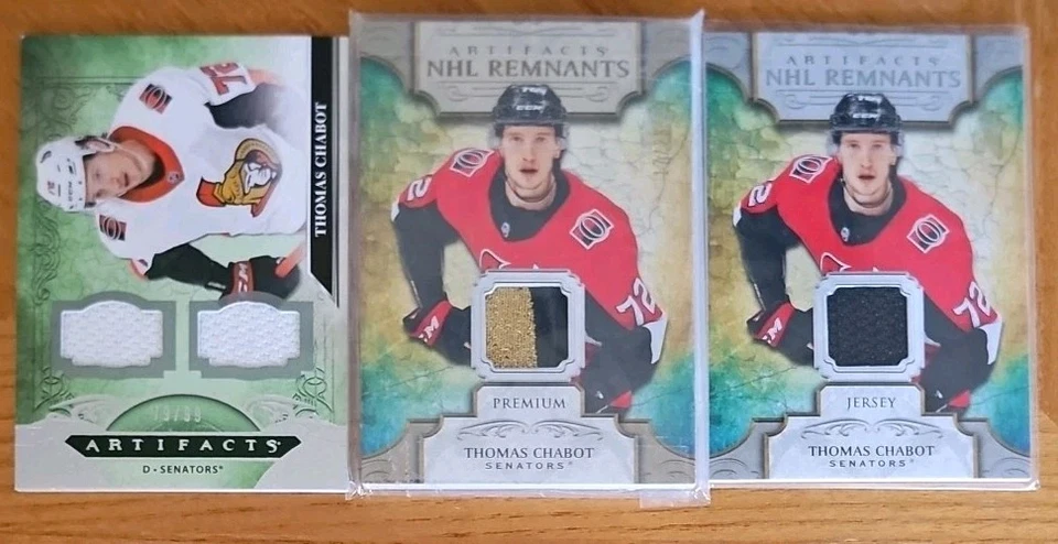 Thomas Chabot 2020-21 Artifacts Premium Patch 17/25 #NR-TC + 79/99 #119 Jersey - Image 1 of 4