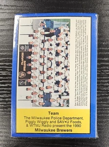 1990 Milwaukee Brewers Milwaukee Police Complete Team Sealed Set YOUNT & MOLITOR - Picture 1 of 2