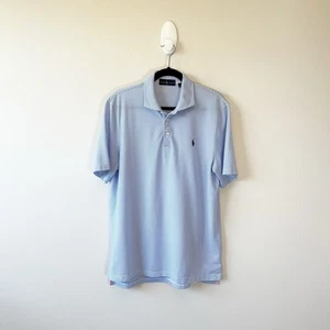 Polo Ralph Lauren Hombre Clásico Azul Blanco Rayas Rendimiento Polo Grande - Imagen 1 de 8