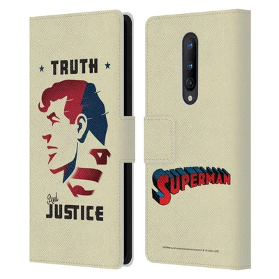 OFFICIAL SUPERMAN DC COMICS CHARACTER ART LEATHER BOOK CASE FOR ONEPLUS PHONES - Image 1 of 4