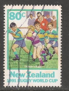 New Zealand #1054 (A351) VF USED - 1991 80c Children's Rugby World Cup - Picture 1 of 1