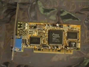 Vintage Trident 3D Image 9750 4 MB Video VGA card PCI working T9750 - Picture 1 of 5