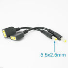 1pc 5.5x2.5mm Male To Square DC Tip Female Adapter Cable For Lenovo ThinkPad