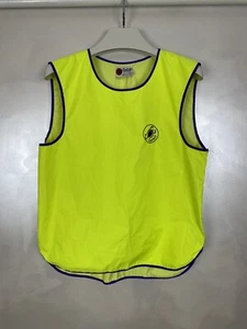 Castelli ROSATE Mens Vest Zip Side Sz L Yellow Team Vintage 80s Rare - Picture 1 of 7
