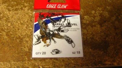Eagle Claw snap swivels, dark, size 18, trout, 20 ct, free shipping - Image 1 of 2