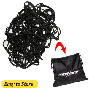 CARGO NET 1.2MX0.9M FREE 12x HOOK UTE TRAILER TRUCK LATEX 10CM MESH BUNGEE CORD - Picture 1 of 9