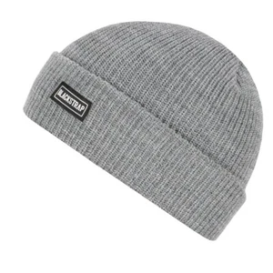 BlackStrap Gorro Clásico Largo Medio Puños Acrílico Acanalado Tejido Gris Sólido Nuevo - Imagen 1 de 1