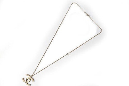 Ciondolo Collana Chanel marchio cocco perla oro CC Logo Motivo Ciondolo Donna Donna