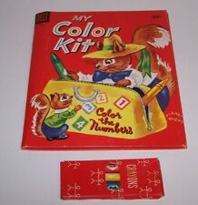 My Color Kit Color the Numbers Squirrel Coloring Book w/Crayons Unused 1957 New 