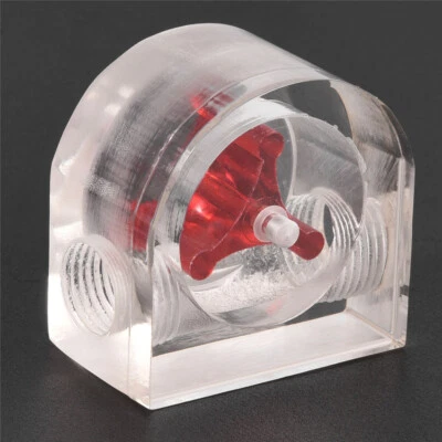 PC Water Cooling Flow Indicator Meter Acrylic 2 Ways G1/4 Threaded 12.9mm - Image 1 of 4
