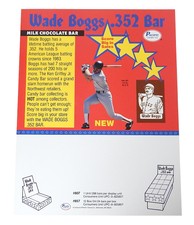 1990 Wade Boggs .352 Candy Bars Box Order Sell Sheet