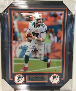 FRAMED SIGNED AUTOGRAPHED RYAN TANNEHILL MIAMI DOLPHINS 16x20 PHOTO GTSM COA - Picture 1 of 1