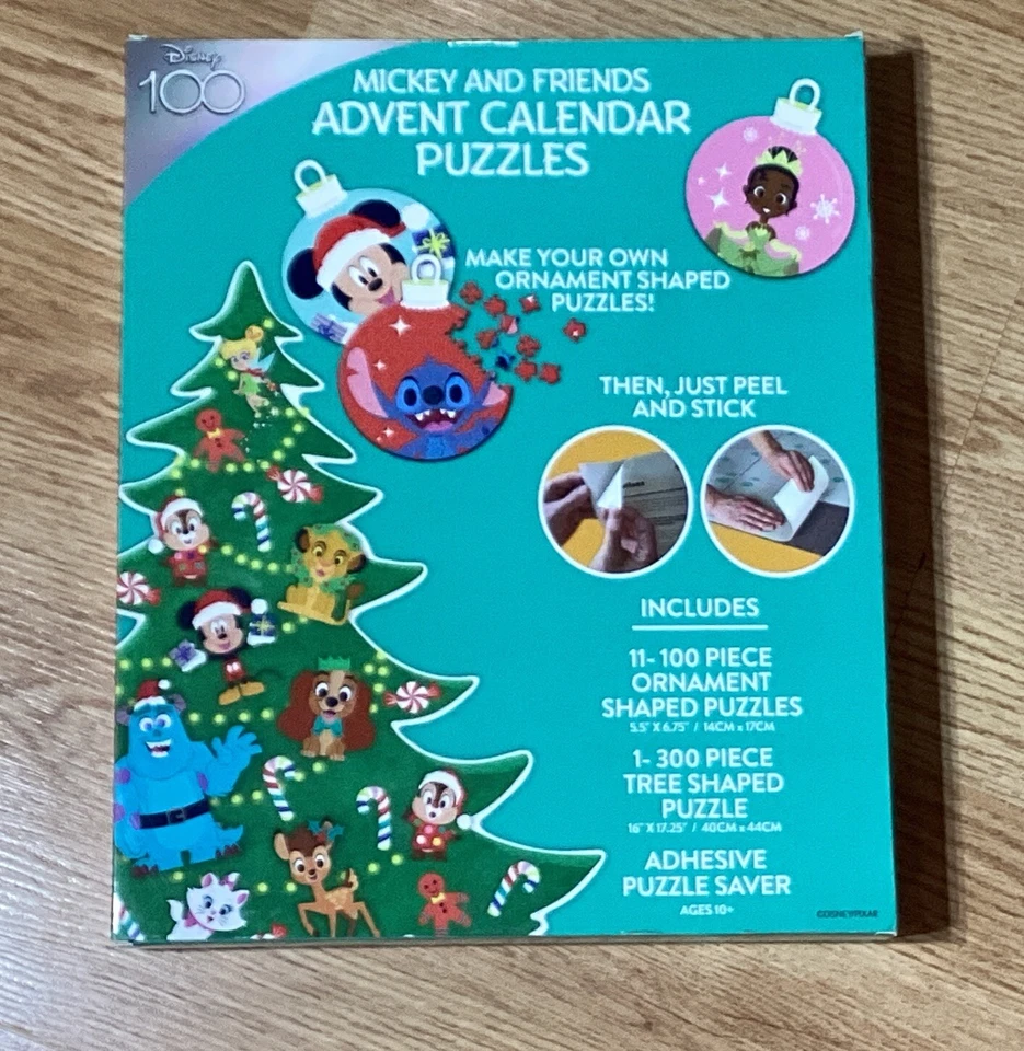 Ceaco Disney 100 Mickey And Friends Advent Calendar Puzzles