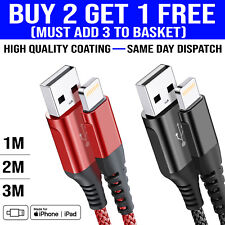 Braided Heavy Duty Sync USB Fast Charger Cable Lead For iPhone 14 13 12 11 X 7 8