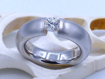 Hochwertiger Brillant Spannring 0,75ct. in 750 Weißgold; RG: 60 - Bild 1 von 4