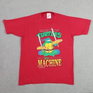 Vintage 1990 Ninja Turtles Pizza Eating Machine Kids Youth T Shirt Size Large - Picture 1 of 13