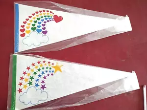 PENNANT w/ Rainbow HEARTS or STARS & Cloud - Picture 1 of 1