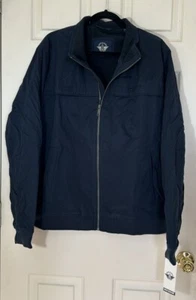 NWT DOCKERS Men’s Jacket Size XL Water Resistant Navy Blue Fleece Lining  - Picture 1 of 8