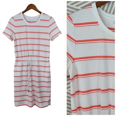 Vestido Camisa Charter Club Talla XS Informal Elastizado Salón Melocotón Rosa Blanco Rayas Foto 1 de 4