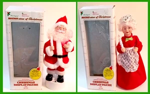 1994 Telco Motion-Ettes of Christmas 15" Santa Claus & Mrs. Claus with Boxes - Picture 1 of 14