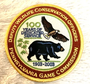 1903-2003 Pennsylvania Game Commission 100 anni vice fauna selvatica toppa 4" - Foto 1 di 2