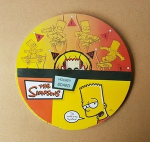New - 2007 The Simpsons Hookey Board Ring Toss Games Room Wooden Skill Game - Picture 1 of 3