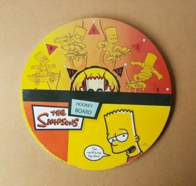 New - 2007 The Simpsons Hookey Board Ring Toss Games Room Wooden Skill Game - Image 1 of 3