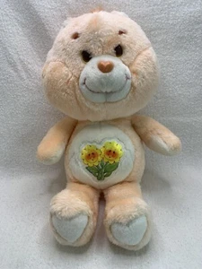 De colección Kenner Care Bear- Friend Bear 1983 Peluche 13” Insignia Flores Amarillas *Imprescindible Ver* - Imagen 1 de 9