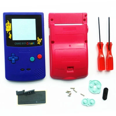 Limited Picachu Purple Red Housing Shell Case for Nintendo Gameboy Color - Image 1 of 4