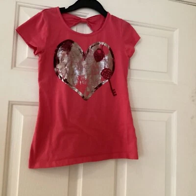 Arizona Jean Co. Niñas Jóvenes Talla M Rosa Gráfico Corazón Llave 100% Algodón Foto 1 de 4