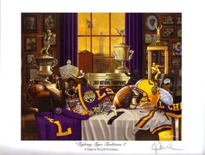 LSU FHIGHTIN TIGERS TRADITONS IMPRESIÓN DE JUEGO NAT. CAMPOS - Imagen 1 de 1