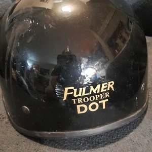 Fulmer Trooper DOT Motorcycle Helmet Black Gloss May 1999--Size Medium - Picture 1 of 7