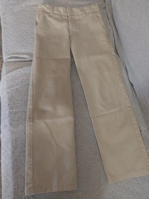 Pantalones de vestir French Toast talla 8 para niños calce relajado beige Foto 1 de 4