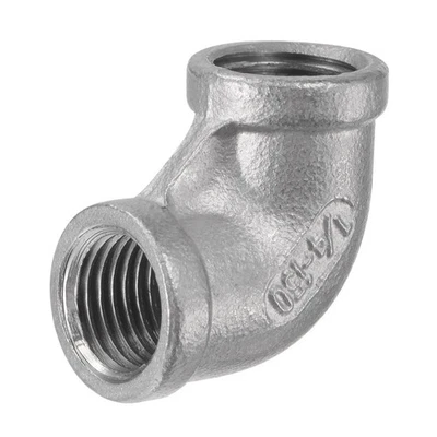 5 Pcs, 1/4" 150 Female NPT 90° Elbow Cast 304 Stainless Steel Pipe Fitting - Image 1 of 4