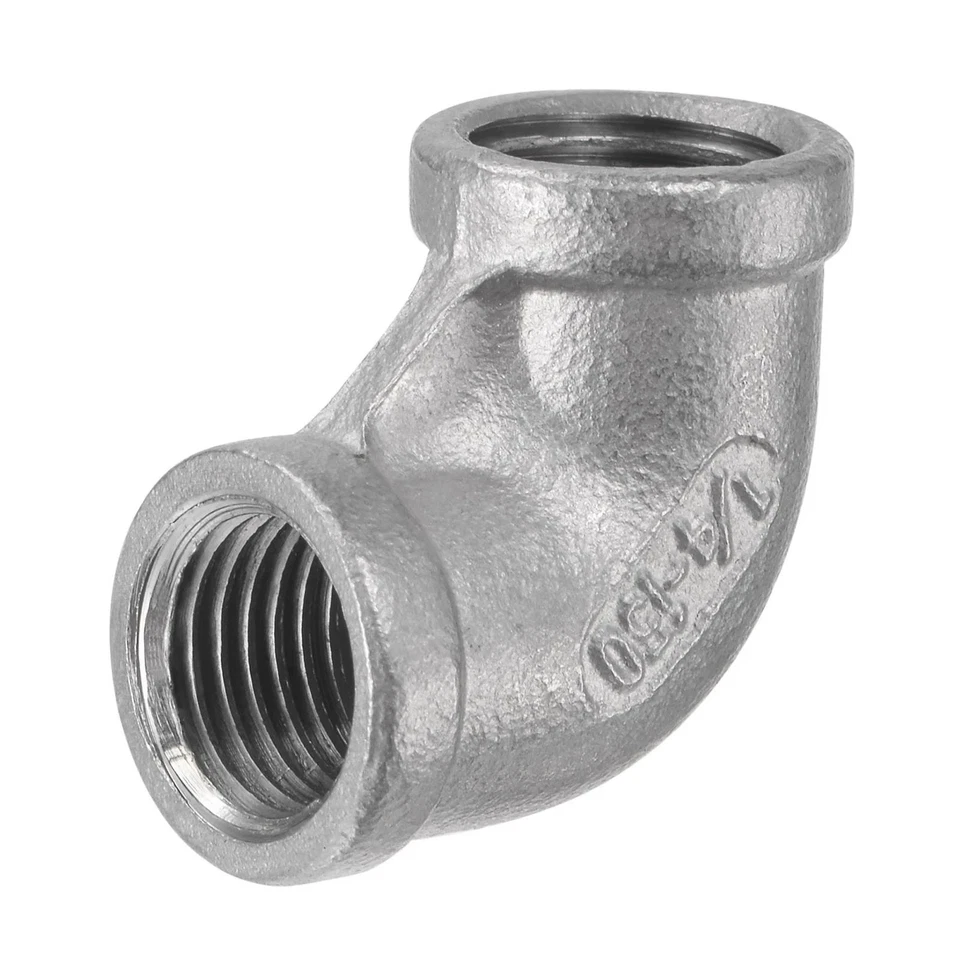 5 Pcs, 1/4" 150 Female NPT 90° Elbow Cast 304 Stainless Steel Pipe Fitting - Image 1 of 4
