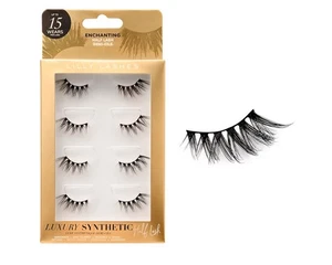 Lilly Lashes Luxury Synthetic Half Lashes (4er Pack), Fale Eyelashes, Natural Lo - Bild 1 von 6